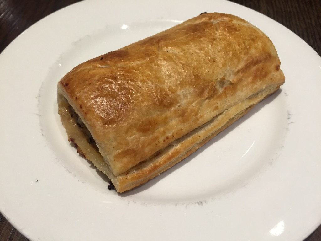 ground coffee Christmas sausage roll