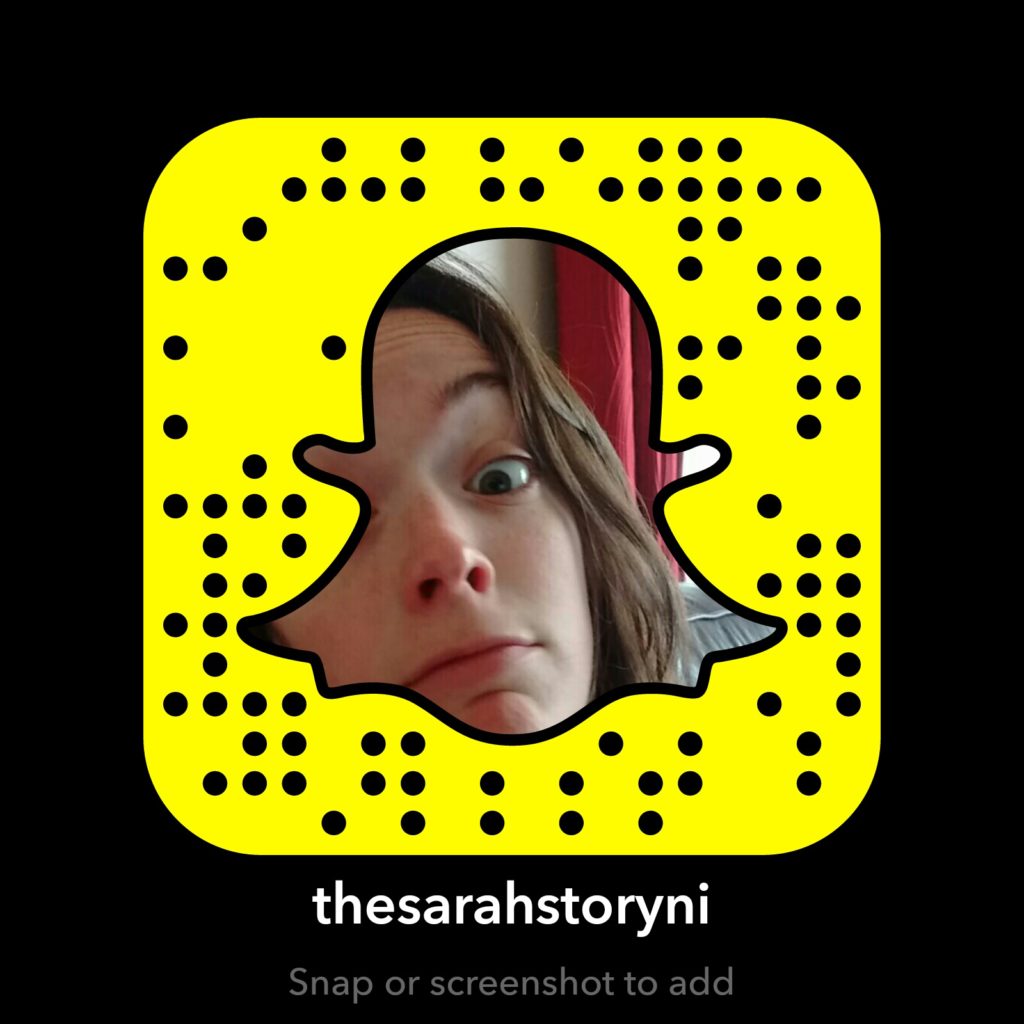 follow thesarahstoryni on snapchat